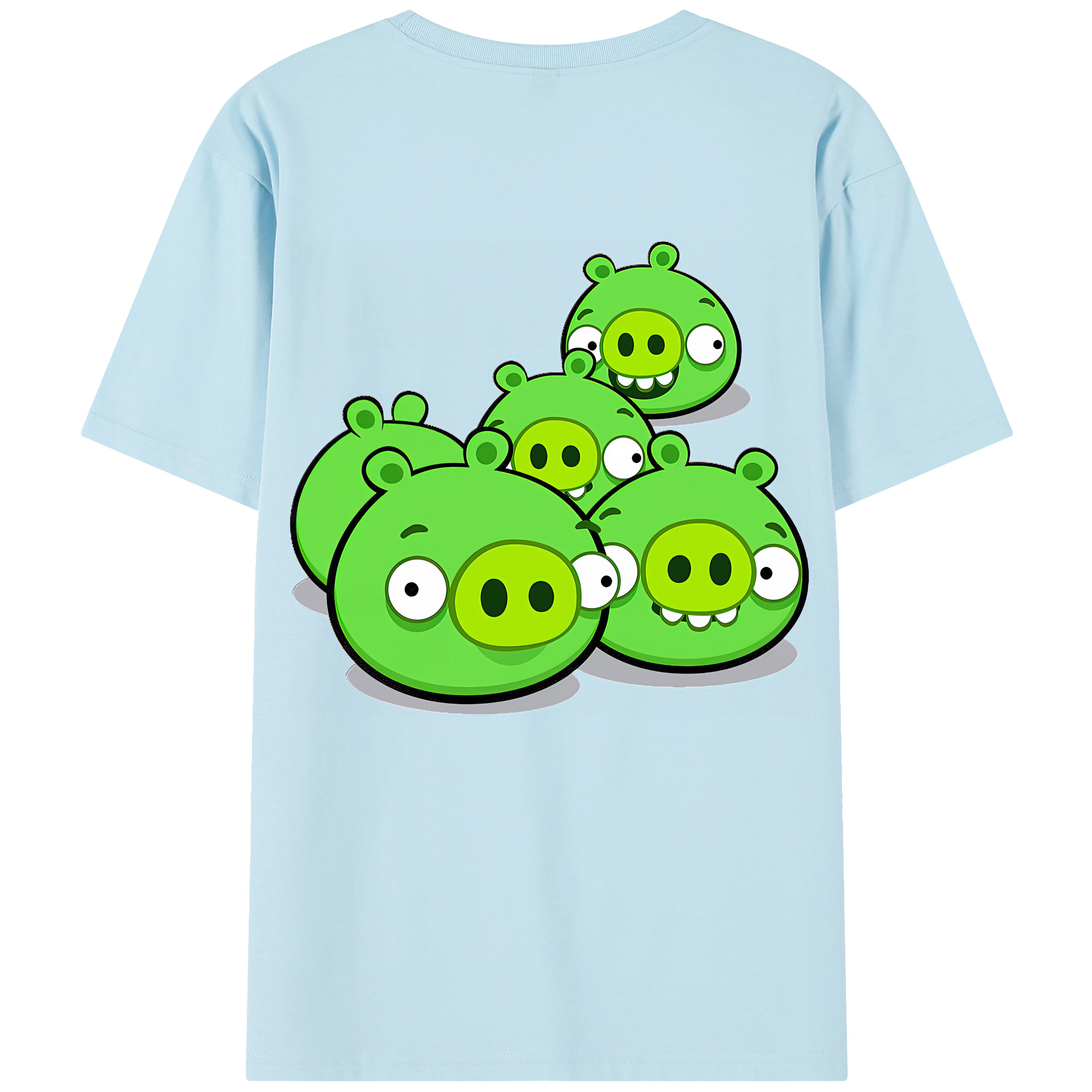 （画像用） Angry Birds アングリーバード 綿100％半袖Tシャツ（背面プリント）